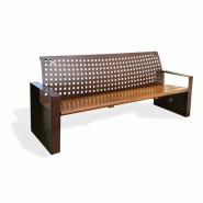 Banc ALEA en bois et tôle d'acier