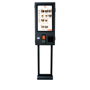 Borne de commande interactive sur pied 24" noire, facile à installer dans votre restaurant Borne de commande interactive sur pied 24" noire, facile à installer dans votre restaurant