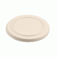 Couvercle bagasse naturel Ø11cm pour pot à soupe 33993 - par 600