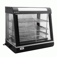 Cuistance Vitrine chauffante professionnelle inox L 660 mm FM26 – thermostat réglable - noir acier FM26