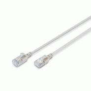 DIGITUS CAT 6A F-FTP Slim Patchkabel, 2m, gris, 2 m, gris - gris 4016032497844