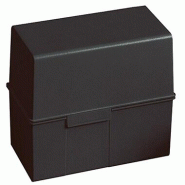 HAN Boîte à fiches DIN A6, avec couvercle, pour 400 fiches, coloris noir - noir 976-13