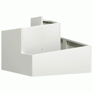 Helloshop26 - Cache-pot de jardin moderne extérieur 60 x 60 x 50 cm en acier laminé à froid blanc 02_0052212 - blanc métal 3000237301373