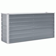 Helloshop26 - Jardinière lit surélevé plantes fleurs jardin de jardin acier galvanisé 160 x 40 x 77 cm gris 02_0001093 - 3000074521538 Helloshop26 - Jardinière lit surélevé plantes fleurs jardin de jardin acier galvanisé 160 x 40 x 77 cm gris 02_0001093 - 3000074521538
