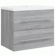 Helloshop26 - Meuble lavabo avec bassin intégré sonoma bois d'ingénierie gris 02_0006879 - 3000372547766_0