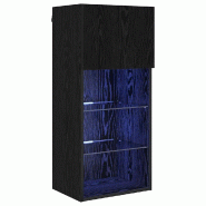 Helloshop26 - Meuble TV mural moderne rectangulaire 40,5 x 30 x 90 cm avec étagères pratiques style contemporain en bois 02_0052820 - Bois massif 30