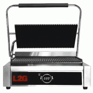 L2G Grill Panini 1 Plaque Rainuree Dessus/Dessous En 210 x 430 x 370 mm - AD263655