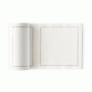 Mini serviette sous verre prédécoupée en rouleau 11x11cm blanc écru - par 50