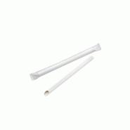 Packnwood FHC - 2400Pcs - Paille biseautée blanche pour Bubble Tea Diam 12mm - blanc papier 210CHS2012W