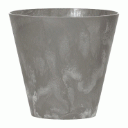 Prosperplast - Pot TUBUS BETON EFFECT 7 L - 25x25x23,3 cm, coloris Marengo - gris plastique polypropylène ZA3983