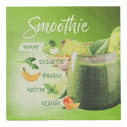 Serviettes, 3 plis pliage ¼ 33 cm x 33 cm "Smoothie" (200 unités) PAPSTAR - vert papier 89398