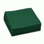Serviettes de table Airlaid Lunch Le Nappage 40 x 40 cm vert sapin - non-tissé - lot 200 - vert papier SNT07.L