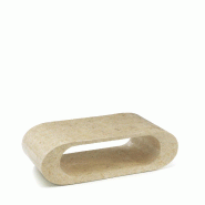 Stones Sandu Table Basse (120X62X35H) En Pierre Fossile Beige - beige 8033959233382