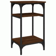 Table d'appoint Chêne marron 35x30x60 cm Bois d'ingénierie Modèle Ombre Celeste Prime - 825806