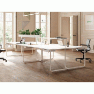 Table de travail Itube Alea avec accessoires pour espace de travail coworking