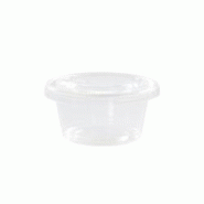 Thouy Pot à sauce et couvercle transparent 60 mL par 100 - 3701114808540 Thouy Pot à sauce et couvercle transparent 60 mL par 100 - 3701114808540