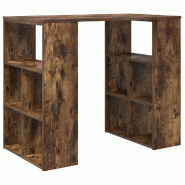 VidaXL Bureau Chêne fumé 90 x 50 x 75 cm Bois d'ingénierie Modèle Horizon Évasion - 869510