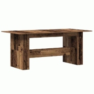 VidaXL Table à manger vieux bois 180x90x76 cm bois d'ingénierie Modèle Boréal Concept Élite - 855844
