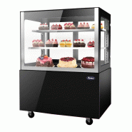 Vitrine réfrigérée droite noire service arrière 320L Atosa
