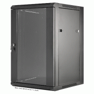 Armoire murale 19 pouces MHT125 avec porte en verre - hauteur 15U - profondeur 600 mm - flatpack - noir - Bravour® Armoire murale 19 pouces MHT125 avec porte en verre - hauteur 15U - profondeur 600 mm - flatpack - noir - Bravour®