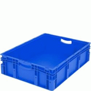 BITO Bacs gerbables norme Europe, série XL L800 mm x l600 mm x H220 mm bleu - bleu plastique polypropylène 4250692932783