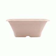 Bol carré bagasse naturelle 950cc 18x18x7cm - par 400