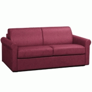 CANAPÉ LIT 3 PLACES ROMANTICO CONVERTIBLE EXPRESS SOMMIER LATTES 160 CM POLYURÉTHANE ROUGE MATELAS 16 CM