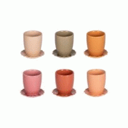 Coffret de 6 tasses et sous tasses Agra - Multicolore Rond Grès Table Passion 40x5.5 cm - multicolore Grès 3106232970375 Coffret de 6 tasses et sous tasses Agra - Multicolore Rond Grès Table Passion 40x5.5 cm - multicolore Grès 3106232970375