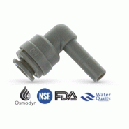 Coude lisse et raccord rapide - queue lisse 1/4" x 1/4" - orientable à 360° Coude lisse et raccord rapide - queue lisse 1/4" x 1/4" - orientable à 360°
