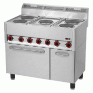 Fourneau électrique avec four à air chaud électrique GN 1/1 - 5x feu 400 V | REDFOX - SPT 90/5 ELS