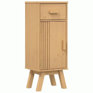 Helloshop26 - Armoire de salle de bain compacte avec rangement modulable 35 x 30 x 90 cm en bois de pin marron 02_0058495 - 3000240622793