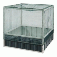 Helloshop26 - Jardinière bac à plante fleur surélevée 90 x 90 x 88 cm anthracite vert 03_0009502 - 3000224729869