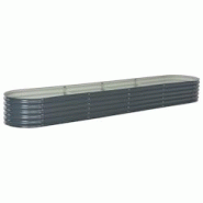 Helloshop26 - Jardinière lit surélevé plantes fleurs jardin 400 x 80 x 44 cm acier galvanisé gris 02_0001051 - 3000073981531 Helloshop26 - Jardinière lit surélevé plantes fleurs jardin 400 x 80 x 44 cm acier galvanisé gris 02_0001051 - 3000073981531