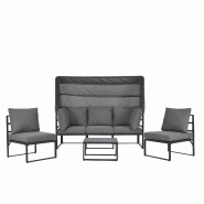Merax lit de jardin, gris - gris multi-matériau HW24006AAA