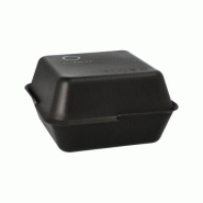 Papstar Foodboxes réutilisables, 15,6 x 15,6 cm noir, 36 pièces - noir plastique polypropylène 96548