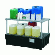 Rayonnage EURO-PE 2 niveaux - Pour huiles, fioul, gasoil, produits chimiques - CEMO - 90644 Rayonnage EURO-PE 2 niveaux - Pour huiles, fioul, gasoil, produits chimiques - CEMO - 90644