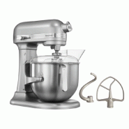 Robot KitchenAid argent - 6,9 litres - professionnel avec bol en inox, relève-bol et accessoires inclus Robot KitchenAid argent - 6,9 litres - professionnel avec bol en inox, relève-bol et accessoires inclus