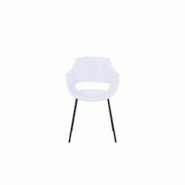 SIT Möbel Lot de 2 chaises | Assise en plastique blanc | Structure en métal noir | L 51 x P 57,5 x H 85 cm - multicolore multi-matériau 02459-10 SIT Möbel Lot de 2 chaises | Assise en plastique blanc | Structure en métal noir | L 51 x P 57,5 x H 85 cm - multicolore multi-matériau 02459-10