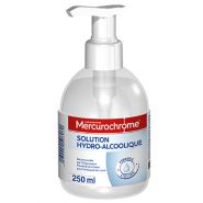 Solution hydro-alcoolique - mercurochrome / laboratoires juva santé - 250 ml Solution hydro-alcoolique - mercurochrome / laboratoires juva santé - 250 ml
