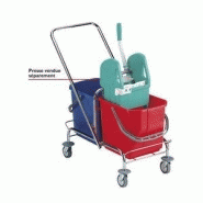 TTS CHARIOT D'ENTRETIEN DUO STANDARD CHROMÉ, SEAUX 2 X 15 LITRES - DIMENSIONS : L72 X H83 X P42 CM TTS CHARIOT D'ENTRETIEN DUO STANDARD CHROMÉ, SEAUX 2 X 15 LITRES - DIMENSIONS : L72 X H83 X P42 CM