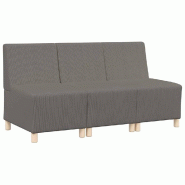 Unité de Sofa Modulaire Sans Accoudoirs 3 pcs Gris clair Modèle Apex Métal - Matériau naturel 8721288279453