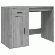 VidaXL Bureau Sonoma gris 100x49x75 cm Bois d'ingénierie Modèle Apex Design Plus - 816790