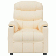 VidaXL Fauteuil inclinable électrique Crème Tissu Modèle Serdoria - 3143500