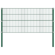 Vidaxl panneau de clôture avec poteaux fer 1,7 x 0,8 m vert 144933