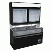 Vitrine murale frigorifiques noir 2 portes en verre - P7455.2530