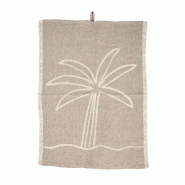 Bazar Bizar Torchon en lin Palm Tree 50x70x2 cm blanc naturel - Lot de 6 - multicolore textile INGF030NW-50x70-MTR6