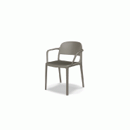 Chaise avec accoudoirs BLENDY - marron