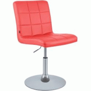 CLP Chaise de salle à manger Ricky similicuir Rouge - rouge polyester 152602305 CLP Chaise de salle à manger Ricky similicuir Rouge - rouge polyester 152602305