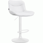 CLP Tabouret de bar Vonore similicuir Blanc /Blanc - blanc polyester 323579