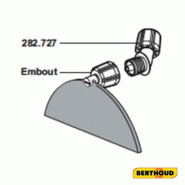 Embout Buse Miroir Inox Berthoud - Pièce d'origine fabriquée en France (sans support 282.727)